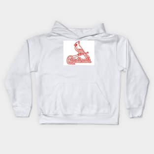 Classic Cardinals Bird (White) Kids Hoodie